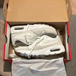 Nike White and Tan Athletic Shoes